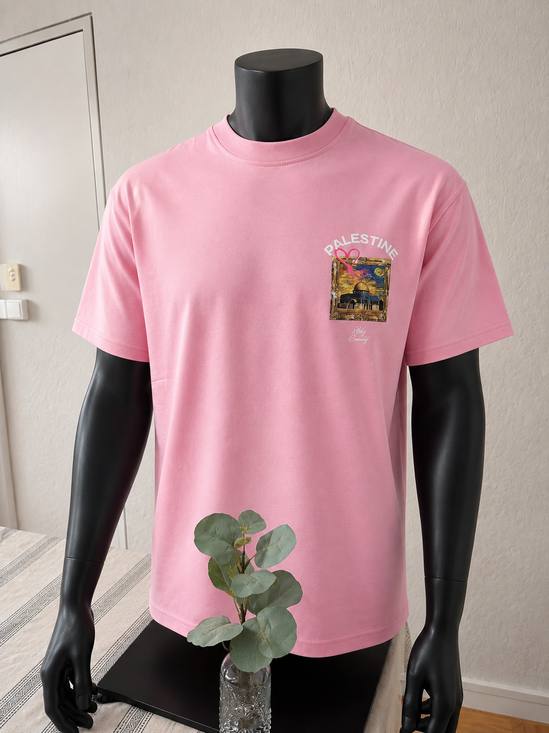 T-shirt Palestine Edition Rose Oversize