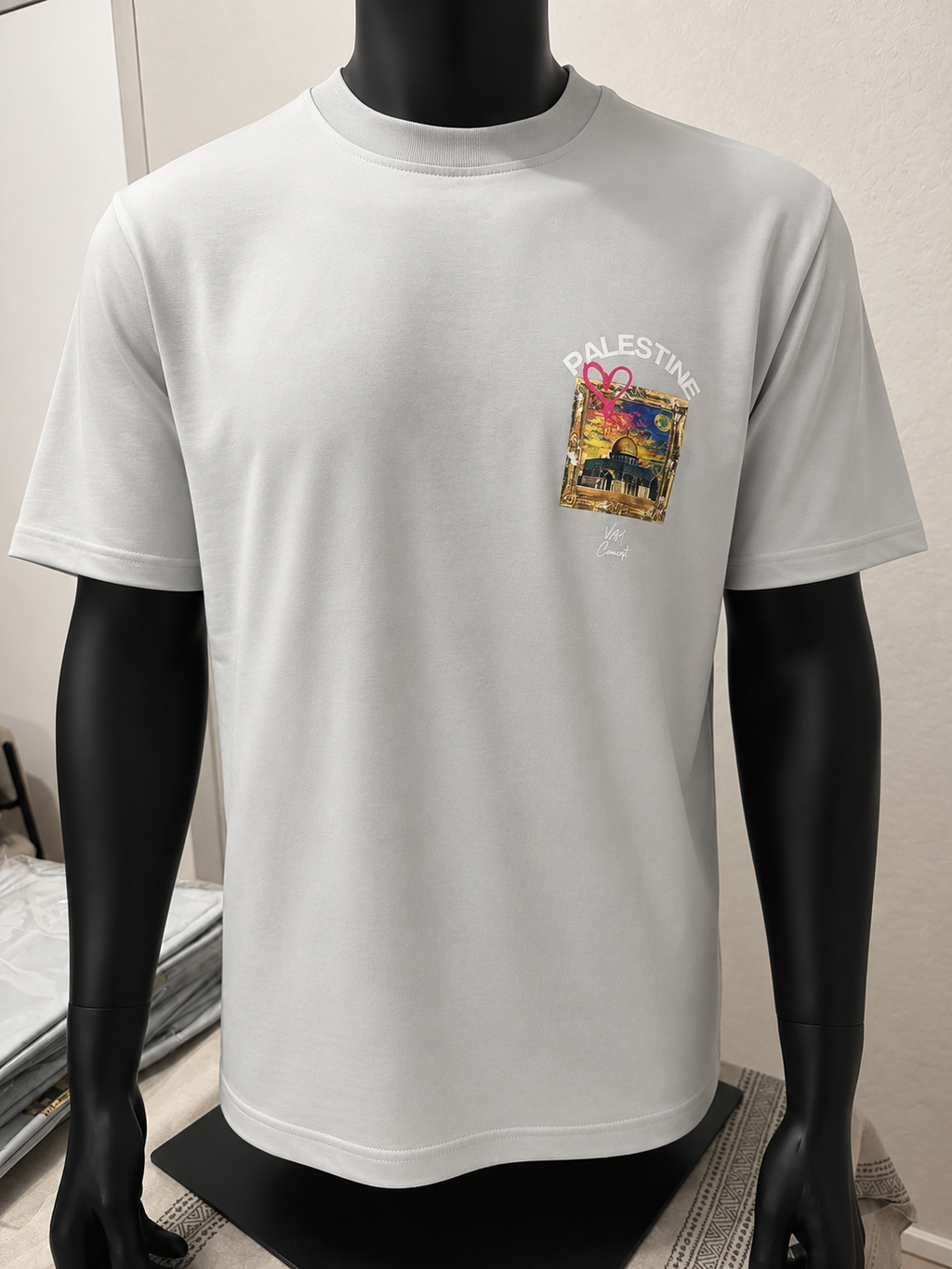 T-shirt Palestine Edition Gris Oversize
