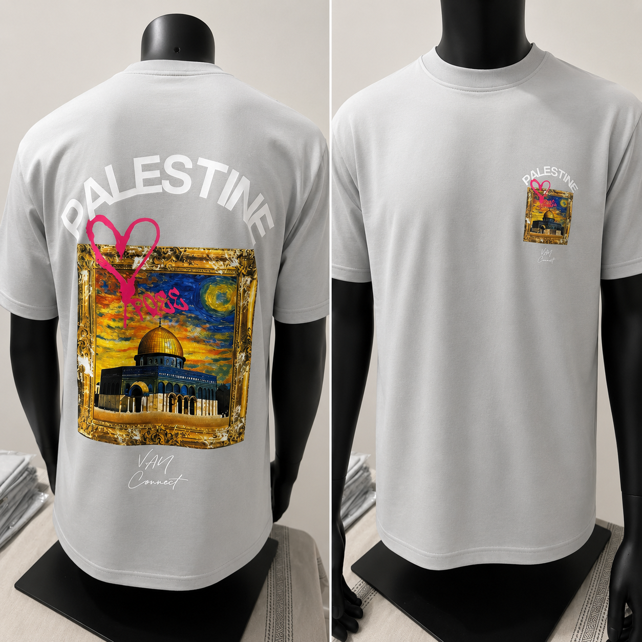 T-shirt Palestine Gris
