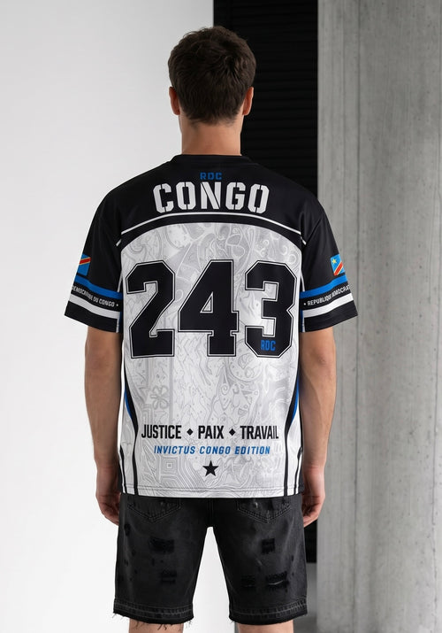 Maillot Congo Edition - Style Football Américain Noir