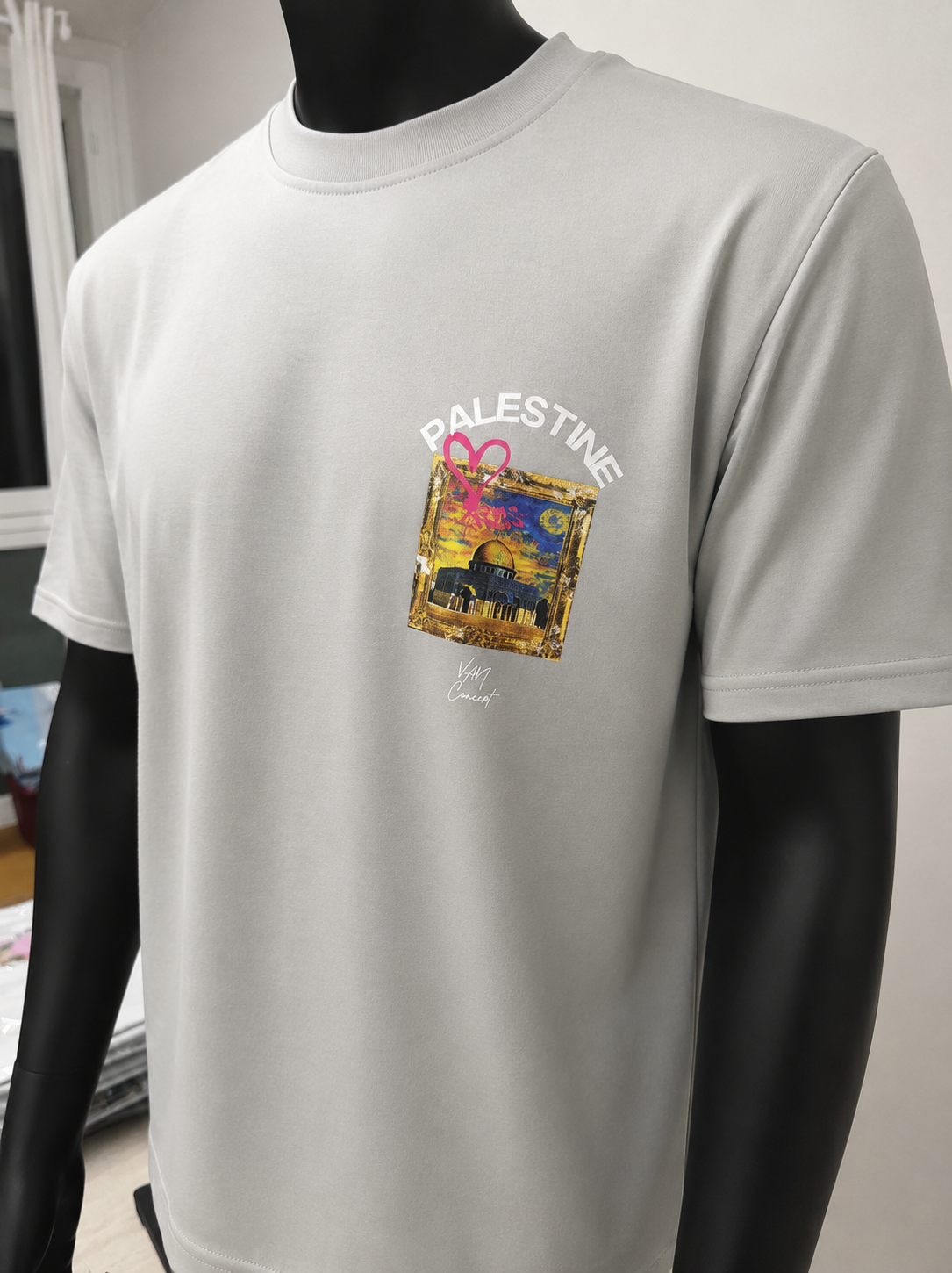 T-shirt Palestine Gris